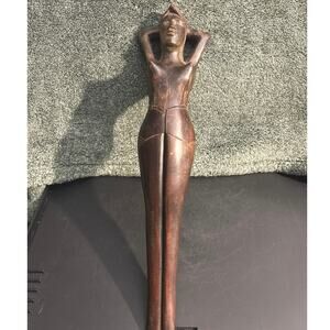 Mid 20th Century Carved Mahogany Figural Wood Nutcracker